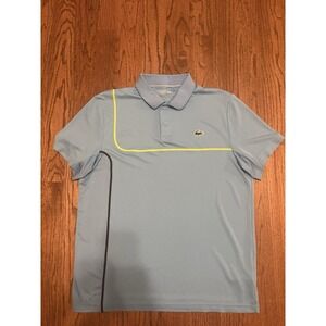 Lacoste Sport Polo Shirt Mens XL Blue Ultra Dry Short Sleeve Tennis Golf